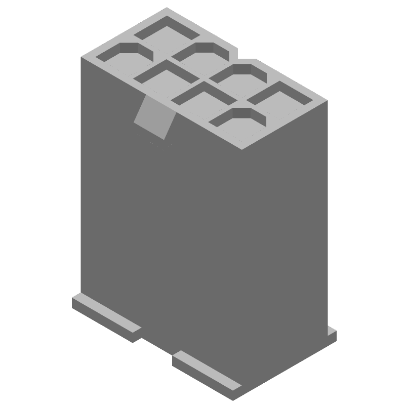 8 Pos Wire Housing, 4.2mm Pitch, Crimp, Male, UL94 V-0