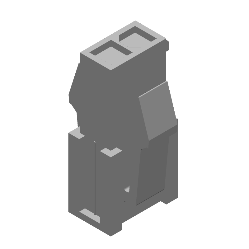 2 Pos Crimp Wire Housing, Male, 600V, 9A, UL94 V-0, Panel Mount