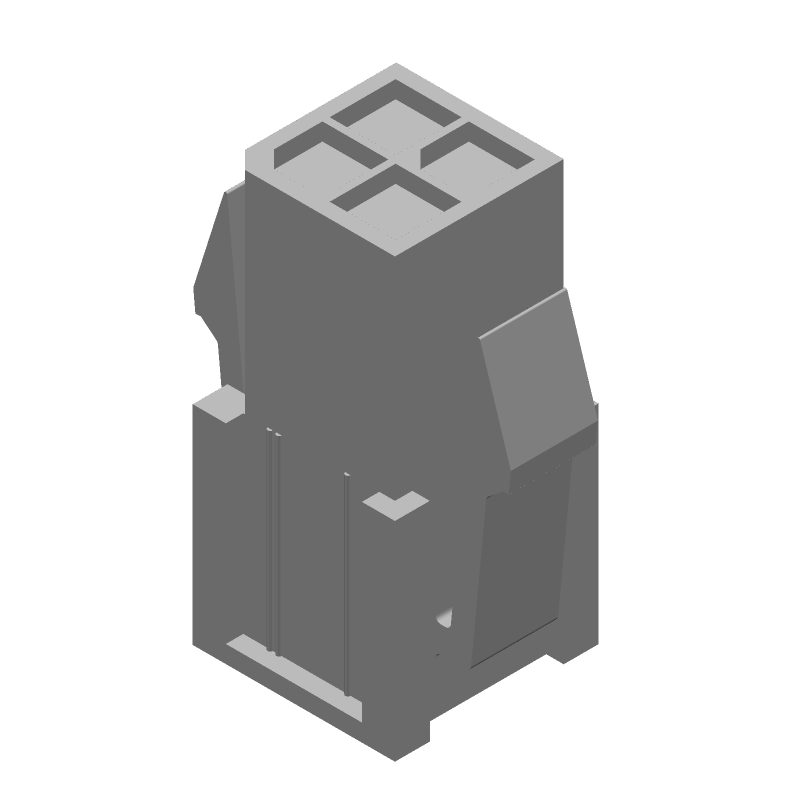 4 Pos Crimp Wire Housing, Male Pin, 9A, 600V, 4.2mm Pitch