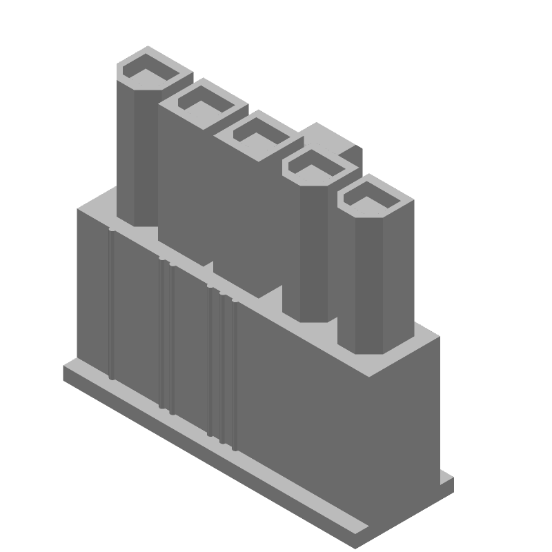 5 Pos 4.2mm Crimp Wire Housing, Female Socket, 9A, 600V