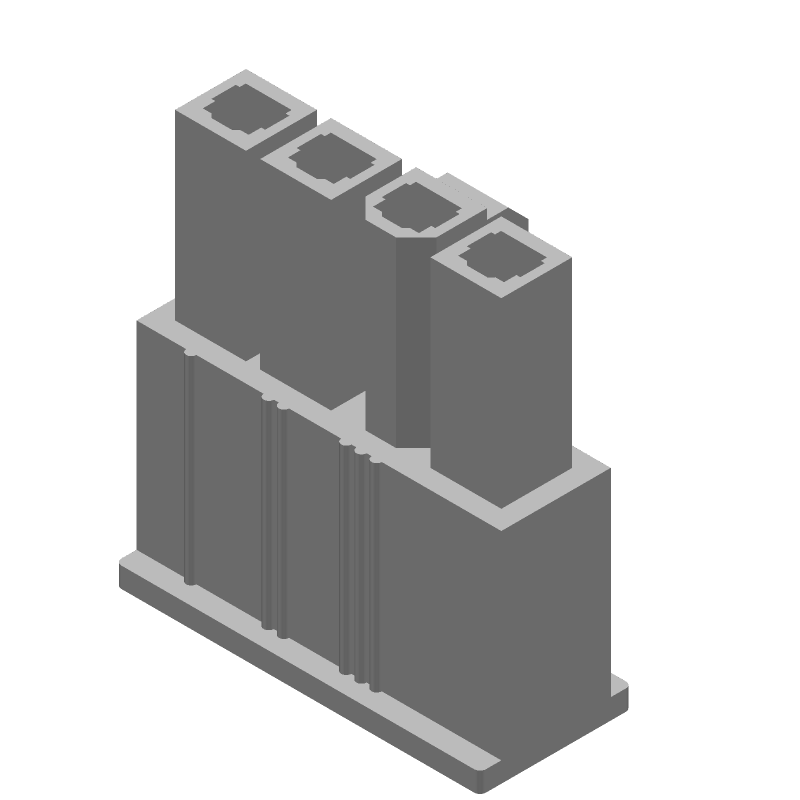 4 Pos Wire Housing, 4.2mm Pitch, 9A, 600V, Female Socket, Straight