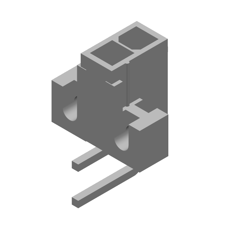 2 Pos Power Connector, 9A, 600V, RA Solder, Thru-Hole, 4.2mm Pitch