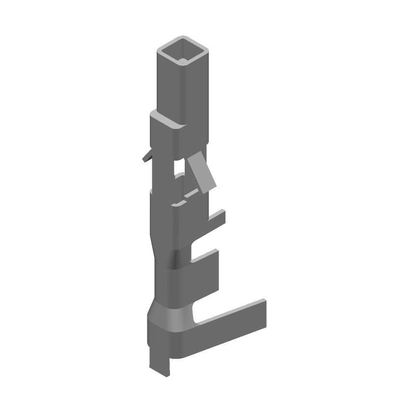 Female Socket Crimp Connector, 9A, 600V, 22-18AWG, Tin Plated Bronze