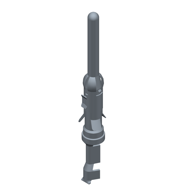 Signal Contact PIN, Crimp, Male, 24-26AWG, Nickel/Gold