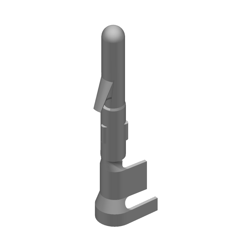 Power Contact Pin, Crimp, 13-17AWG, Tin Plated Brass, 15A, 250V