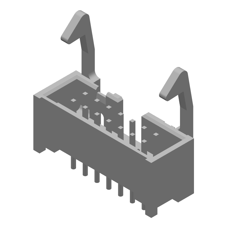 14 Pos 2 Row 2.54mm Pitch Vertical Header, 1A, Gold Contact