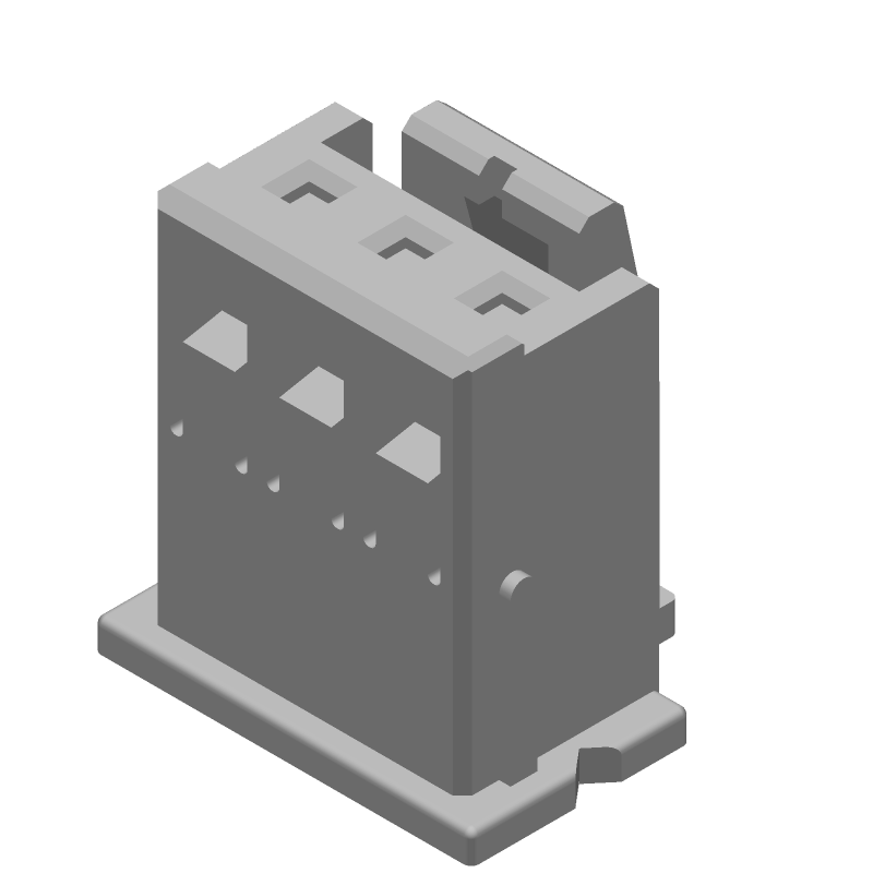 3 Pos 2.5mm Crimp Wire Housing, Power, 4.5A, 250V