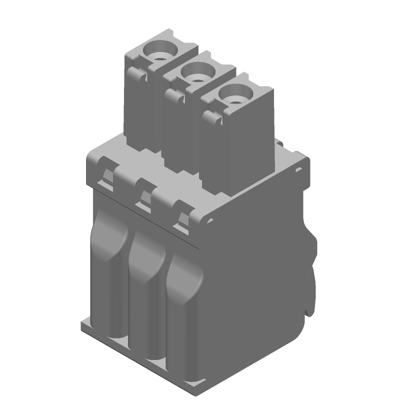 3-Pos 3.5mm Pitch Spring Terminal Block, 9A, 300V, Green, Push-In
