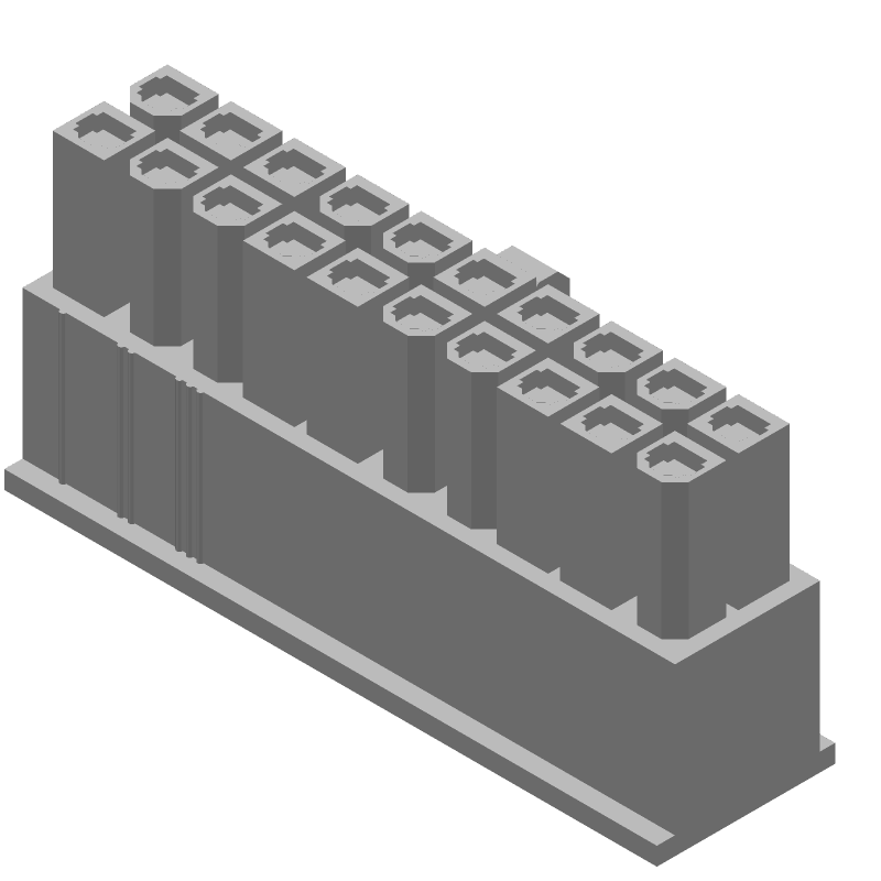 20 Pos 4.2mm Crimp Wire Housing, Receptacle, 600V, 9A