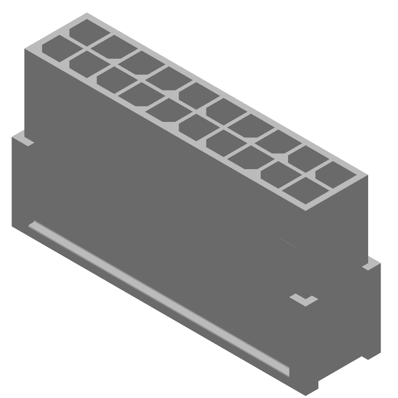 20 Pos Wire Housing, 5A, 250V, Crimp, Male, Straight