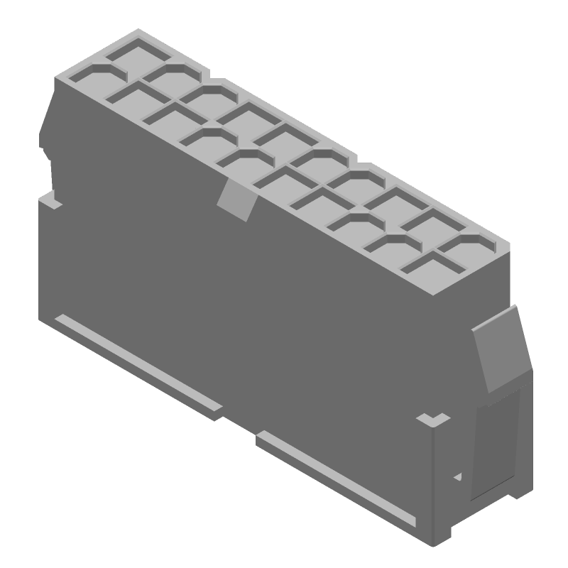 20 Pos 4.2mm Crimp Wire Housing, Male, 600V, Panel Mount