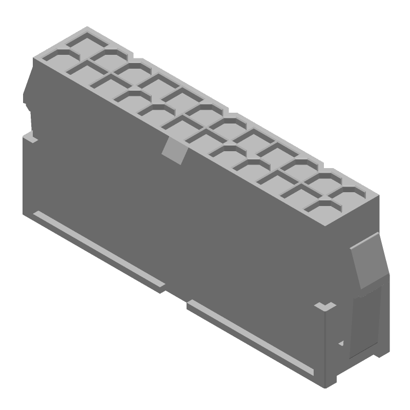 24 Pos 4.2mm Crimp Wire Housing, Male, 600V, 9A