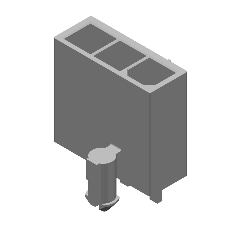 3 Pos Power Connector, 9A, 600V, Solder, Thru-Hole, 4.2mm Pitch