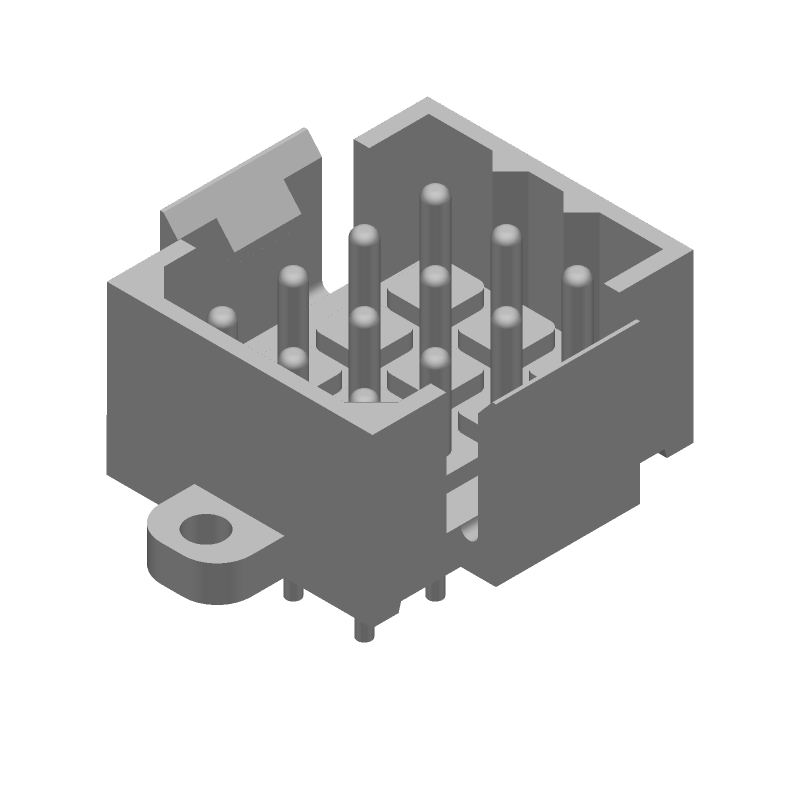 12 Pos 600V Wire-to-Board Rectangular Connector, 7.5A, Solder, Thru-Hole