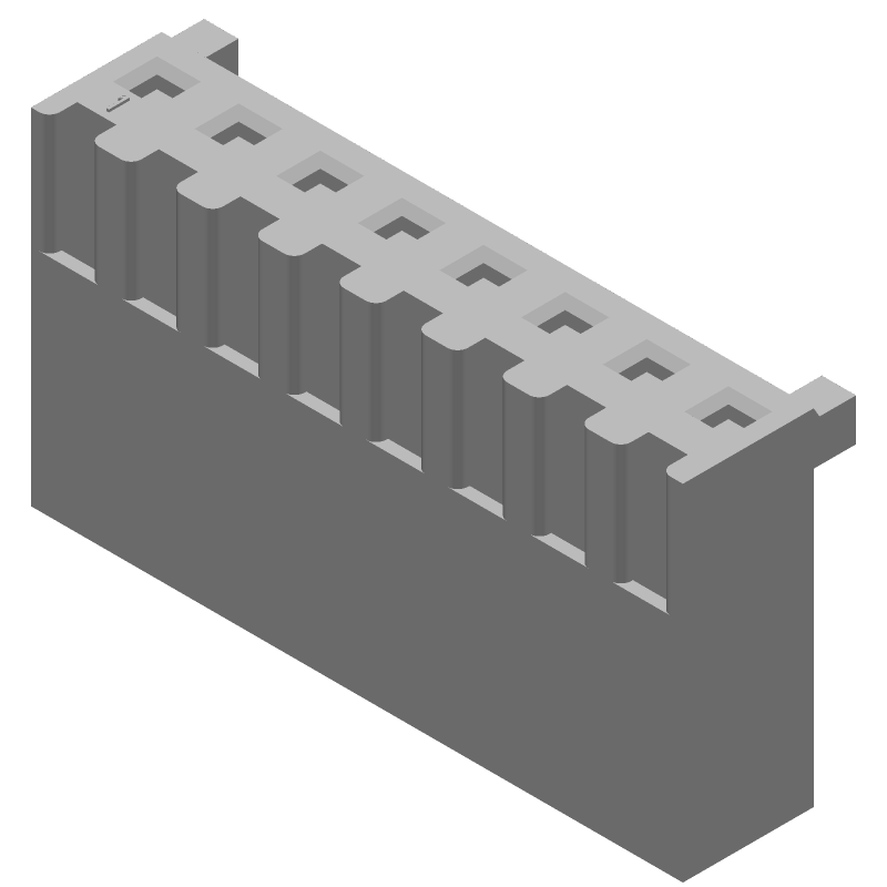 8 Pos 3.96mm Crimp Receptacle Housing, Wire-to-Board, 6.5A