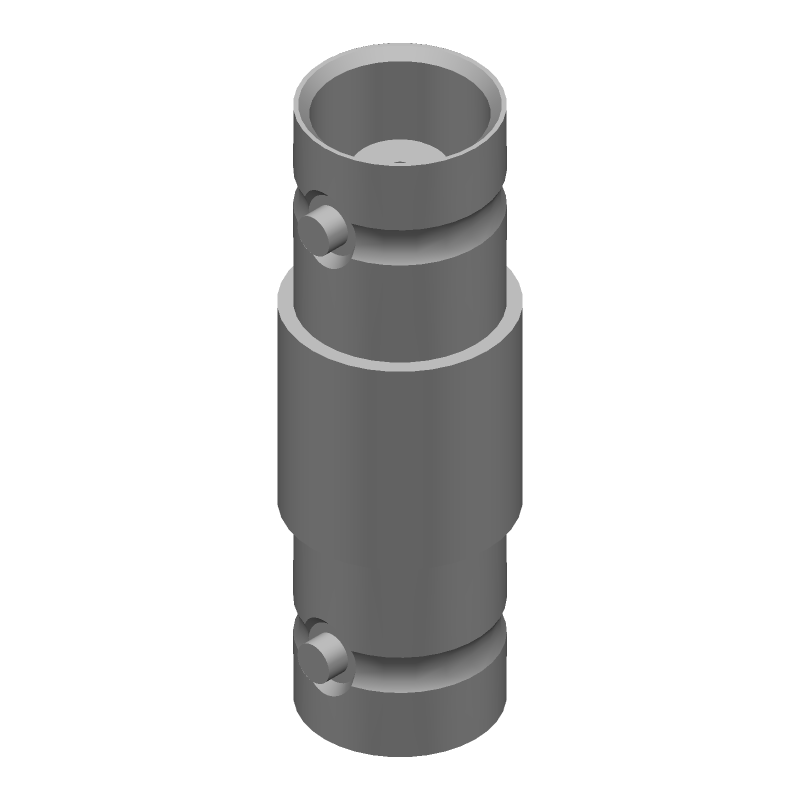 BNC Adapter, Female-Female, 50 Ohm, Straight, Gold/Nickel