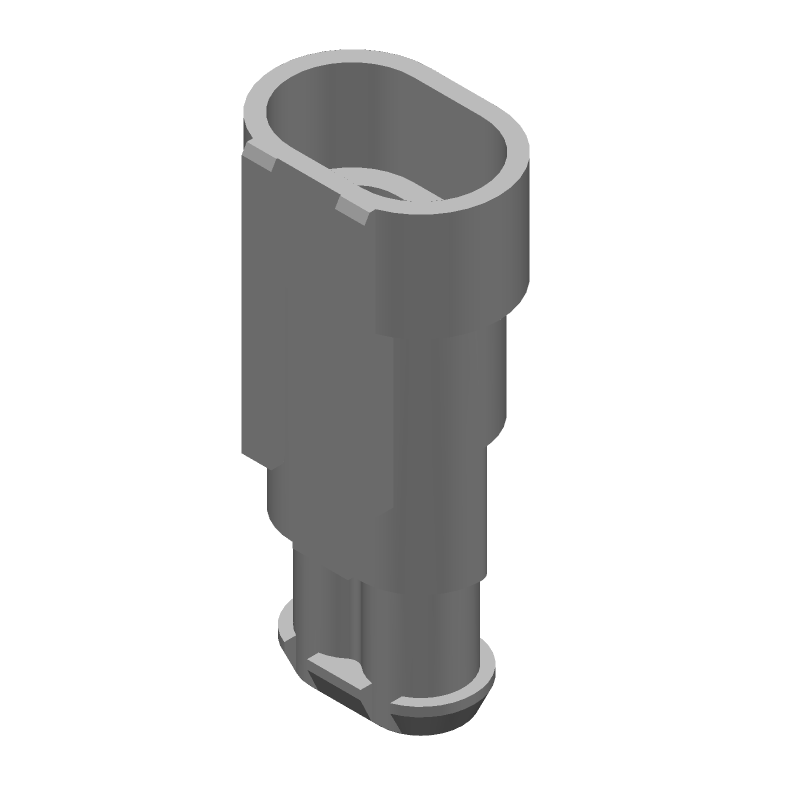 2 Pos Crimp Wire Housing, 14A, 24V, IP67, Grey