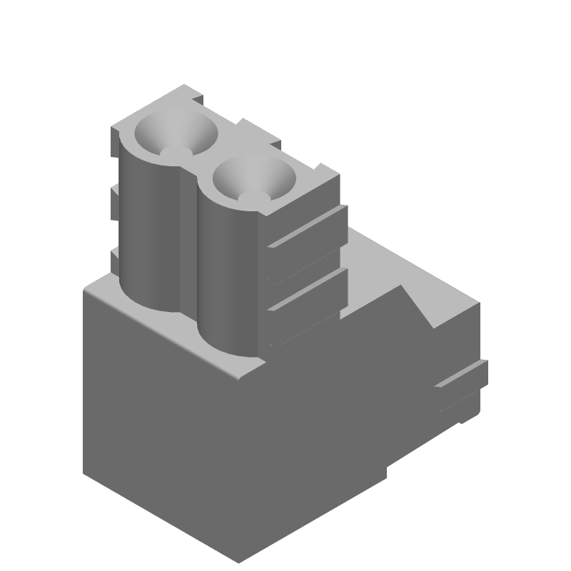 2-Pos 5mm RA Screw Terminal Block, 15A, 300V, Green