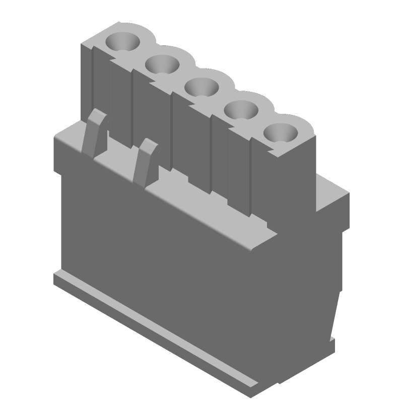 5 Pos 5mm Pitch Terminal Block, 300V, 15A, Screw, Green