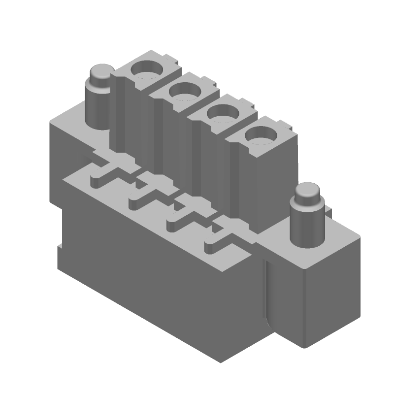 4 Pos Terminal Block, 3.81mm Pitch, 11A, 300V, RA Solder, Green