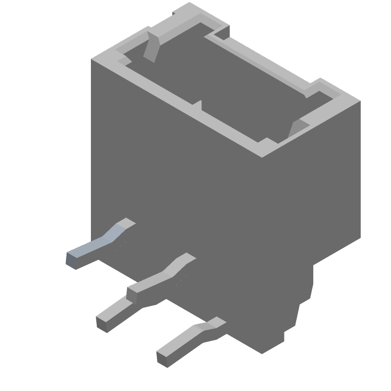4 Pos 1.5mm RA Solder Header, Male Pin, 2A, 50V, Tin