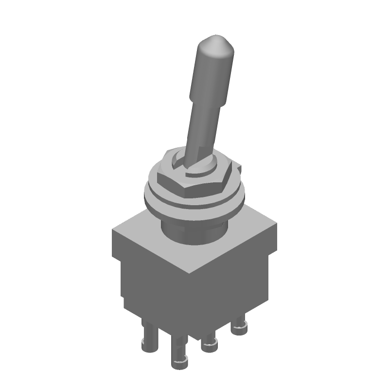 DPDT Locking Toggle Switch, 6A 250VAC, Solder, IP67