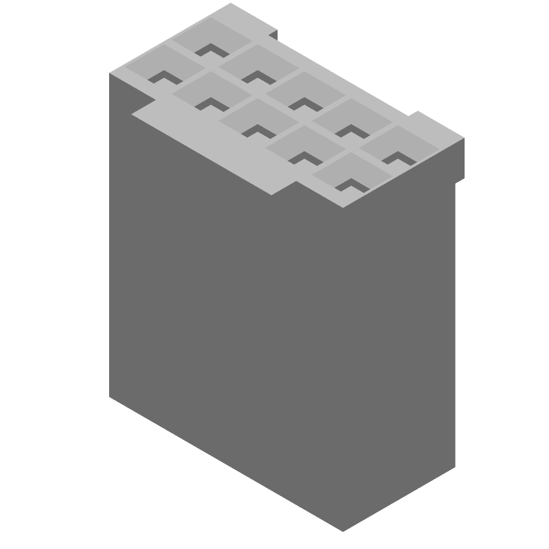 10 Pos 2.54mm Crimp Female Socket Housing, 3A, 250V, Black