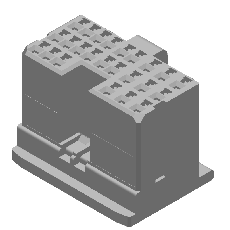 24 Pos 2.5mm Crimp Wire Housing, Female, Straight, PBT, White