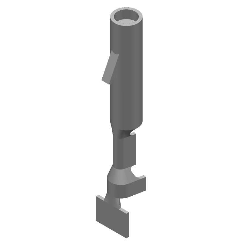 Female Crimp Signal Connector, 15A, 250V, Tin Brass