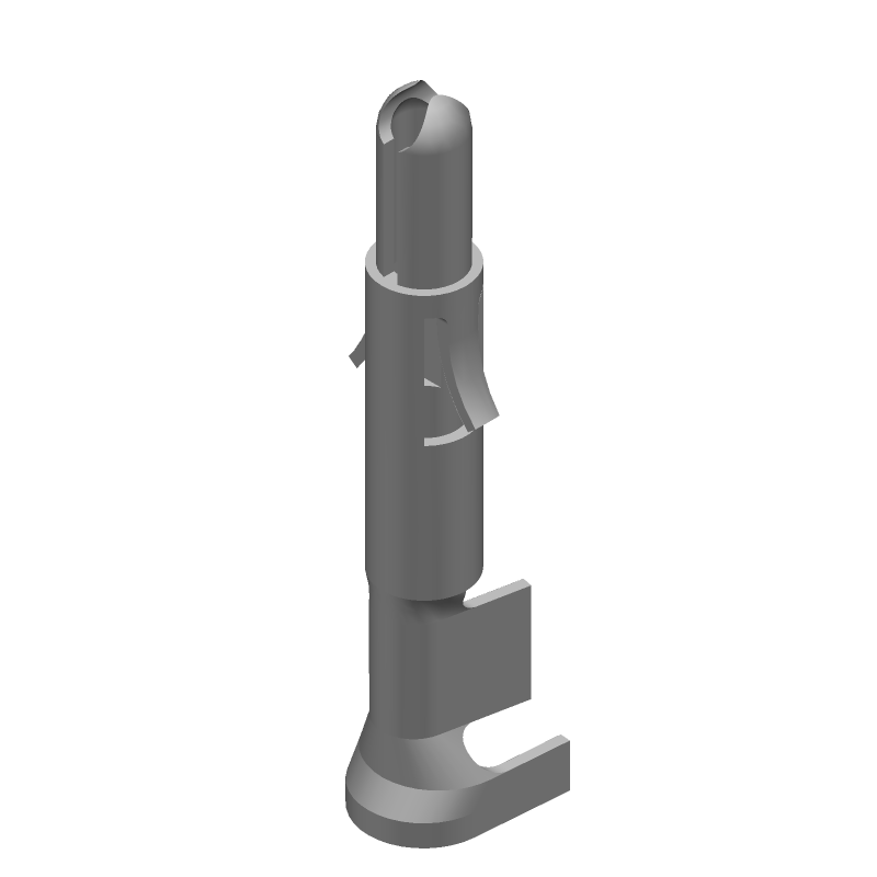 Power Contact Pin, 19A, 600V, Gold Plated Brass, Crimp, 14-20AWG