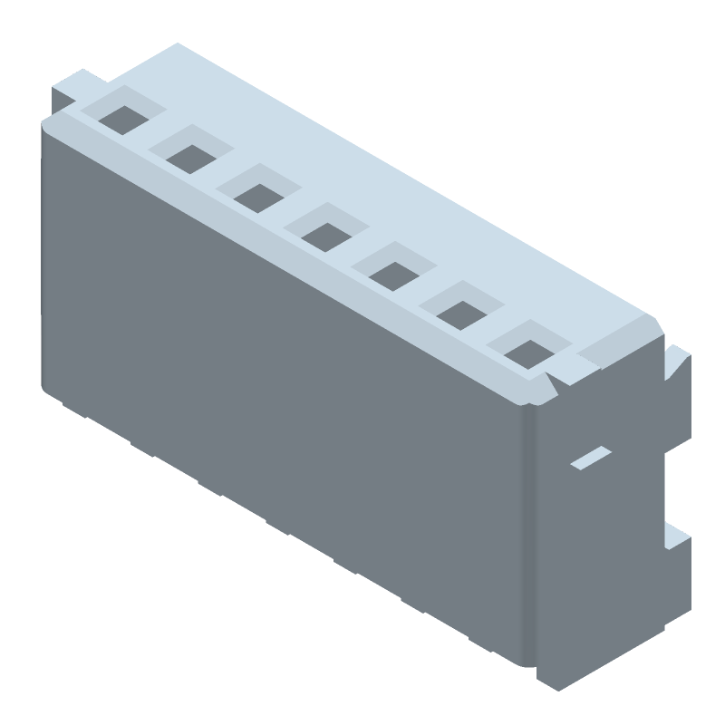 7 Pos 1.5mm Crimp Wire Housing, Female Socket, 3A, 50V