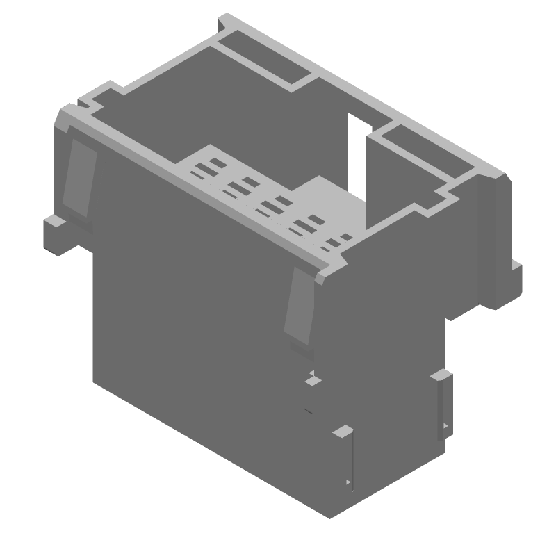 21 Pos Signal Rectangular Connector, Wire-to-Wire, Crimp, Straight, Grey