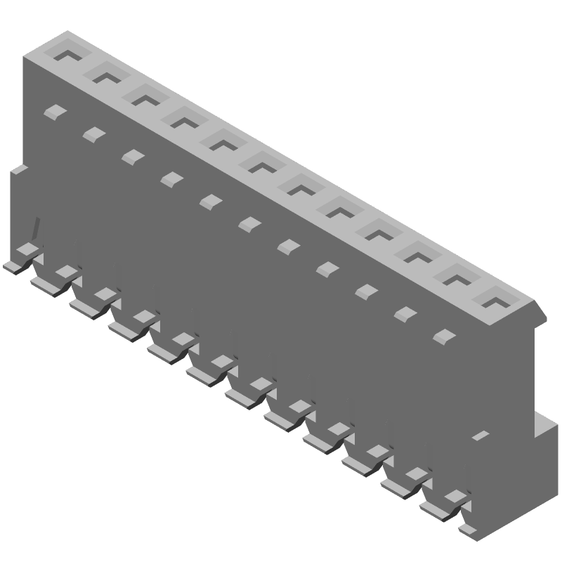 12P MTA-156 Header Receptacle, 7A, 600V, 18AWG, IDC, Orange