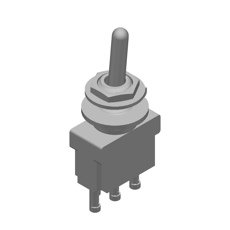 Miniature Toggle Switch, SPDT, 6A 250VAC, Solder, Non-Illuminated