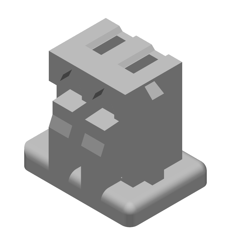 2 Pos 1.25mm Pitch Female Crimp Wire Housing, 1A, 250V