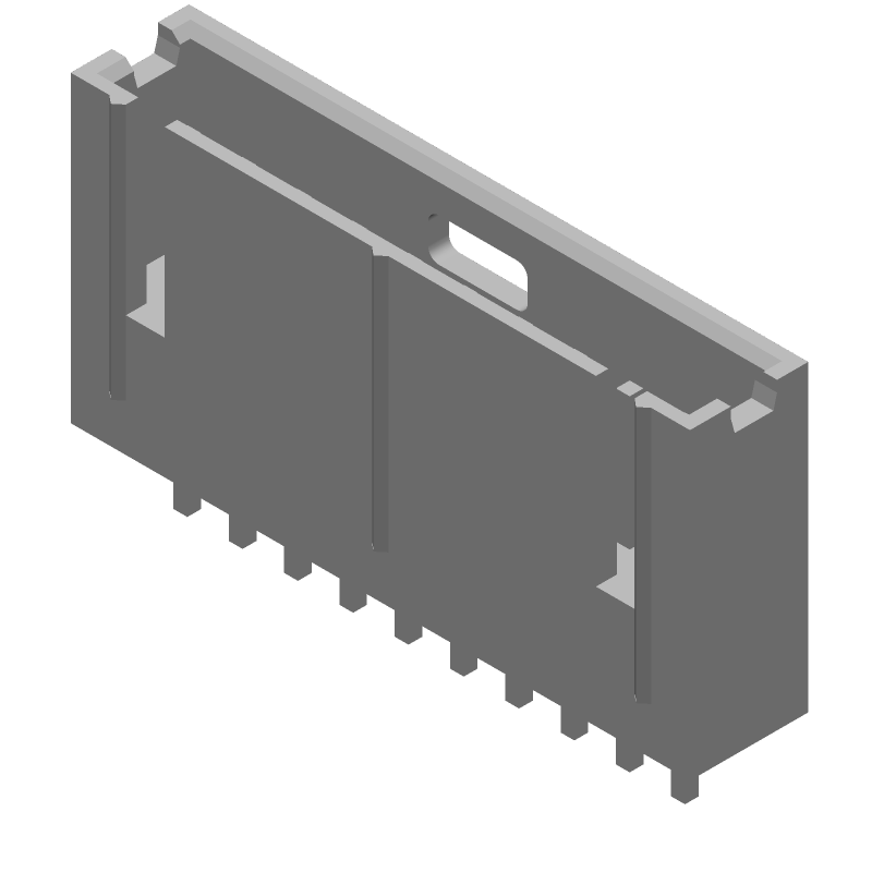 10 Pos 2.54mm Shrouded Header, Male Pin, 3A, 300V, Straight TH