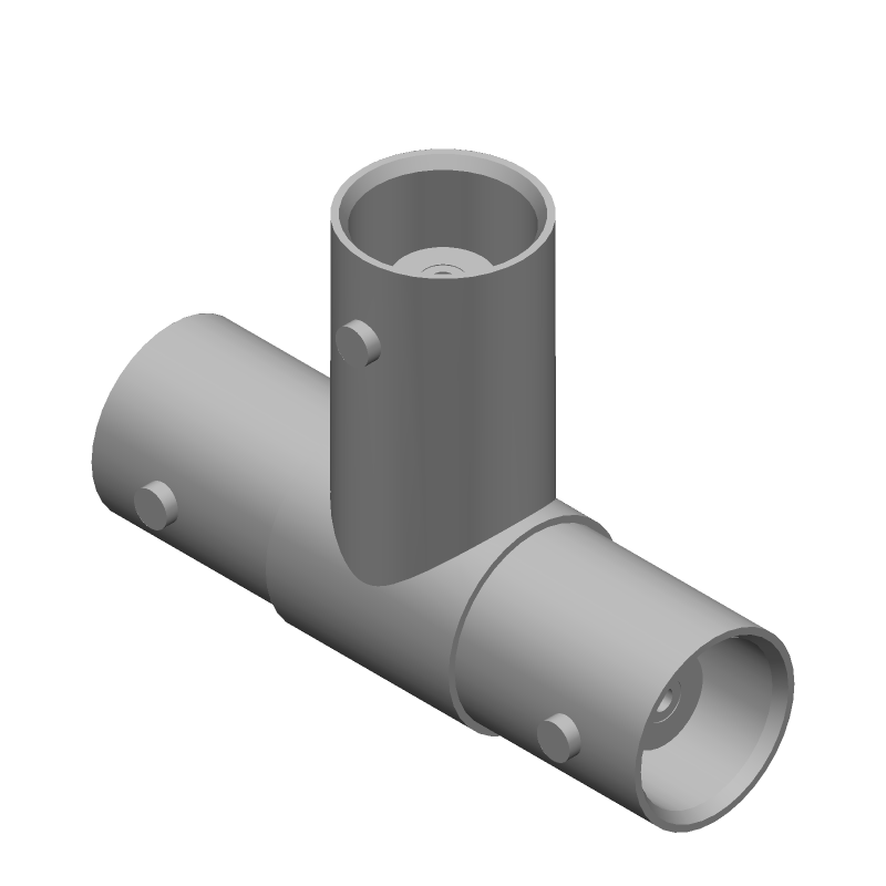 RF BNC Tee Adapter, 50 Ohm, Female-Female, Nickel/Gold