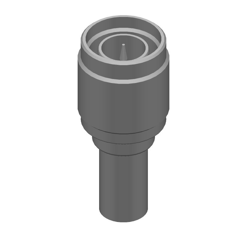 TNC RF Connector, Male, Straight, 2GHz, 75 Ohm, Cable Mount, Gold