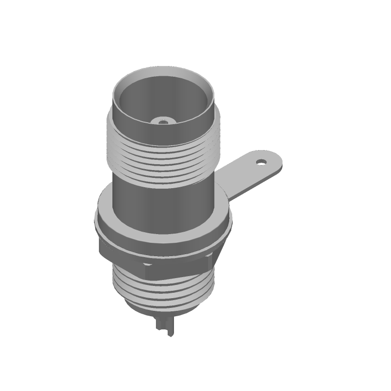TNC RF Connector, 4GHz, 50 Ohm, Solder, Panel Mount, Female, Gold