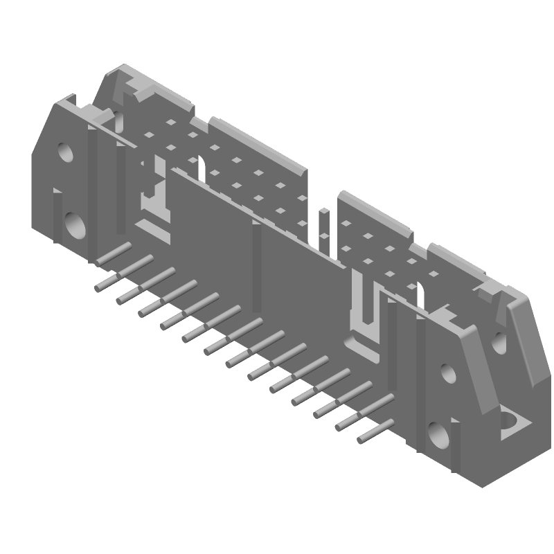 26 Pos RA Header, 2.54mm Pitch, 1A, Gold Contact, Thru-Hole