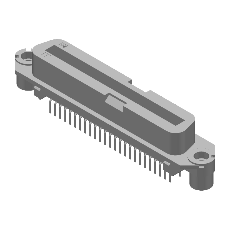 50 Pos IEEE 488 Connector, Female, Straight, Solder, 2.16mm Pitch