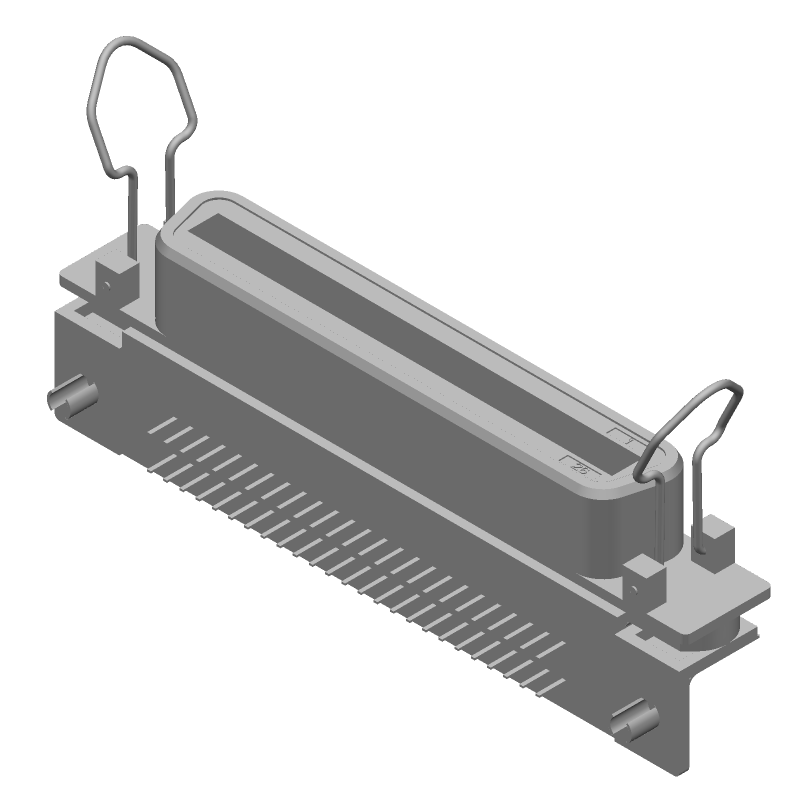 50 Pos IEEE 488 RA Solder Thru-Hole Connector, Female, Shielded