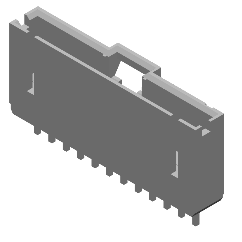 12 Pos 1 Row 2.54mm Pitch Male Header, 3A, Gold Contact, Straight, SM/TH