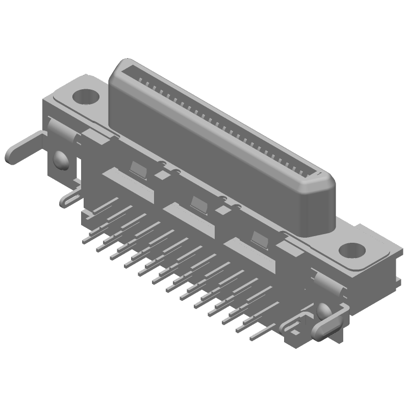 50 Pos 0.8mm RA RCP Connector, Shielded, 1.5A, 30V