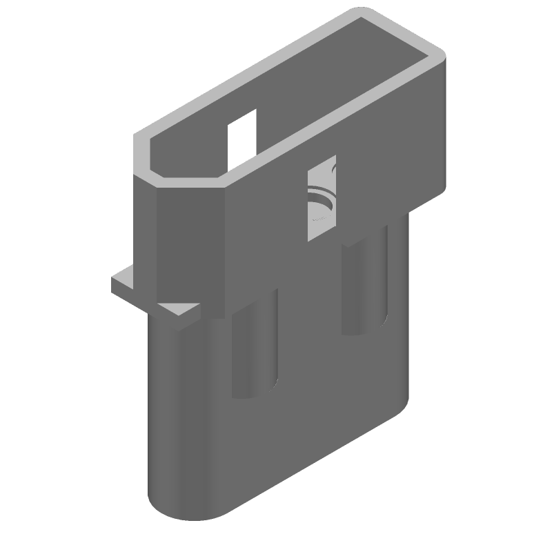 4 Pos Wire-to-Wire Plug Housing, 13A, 250V, Crimp