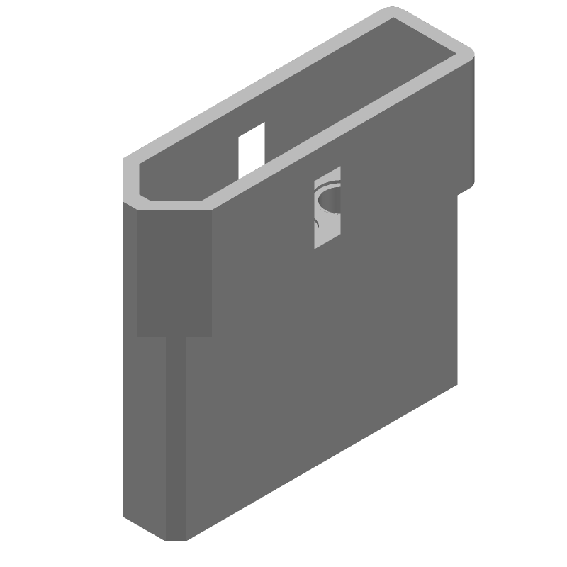 5 Pos Rectangular Plug Housing, Wire-to-Wire, 13A, 250V, Nylon
