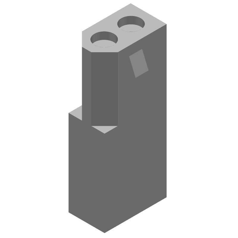 2 Pos Wire Housing, 3.68mm Pitch, Power, Straight, Female