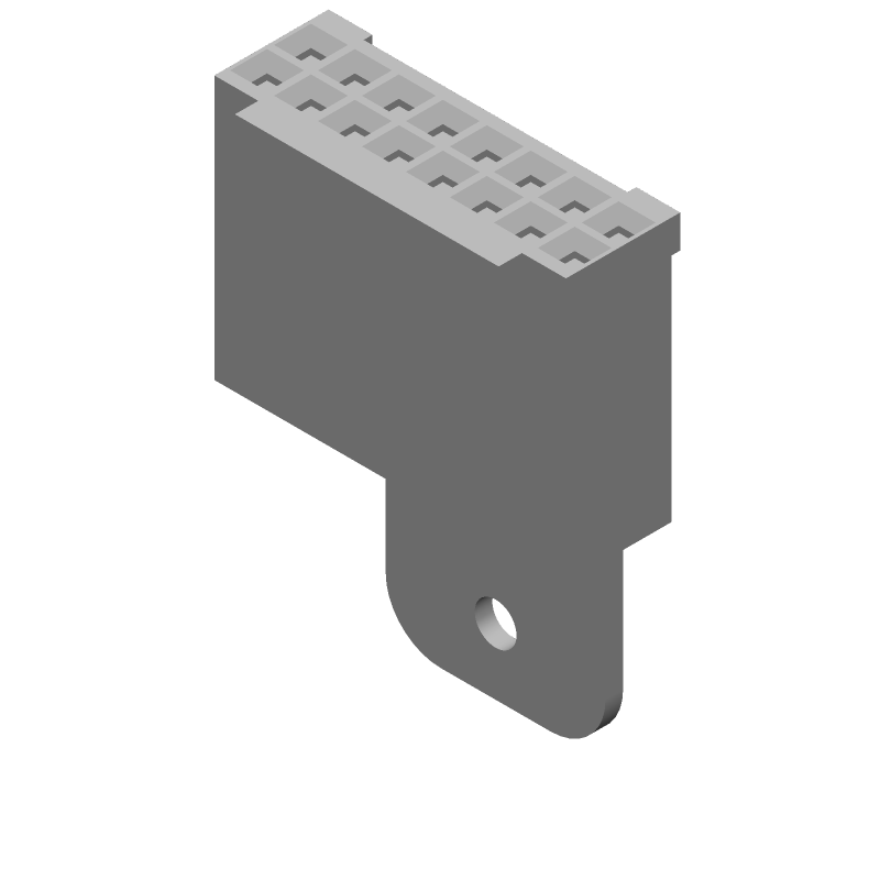 16 Pos 2.54mm Crimp Receptacle Housing, 3A, 250V, ST