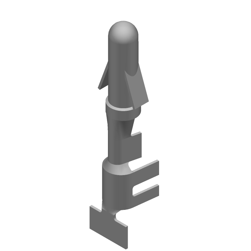 Power Contact Pin, Crimp, Straight, 17A, 250V, 14-20AWG