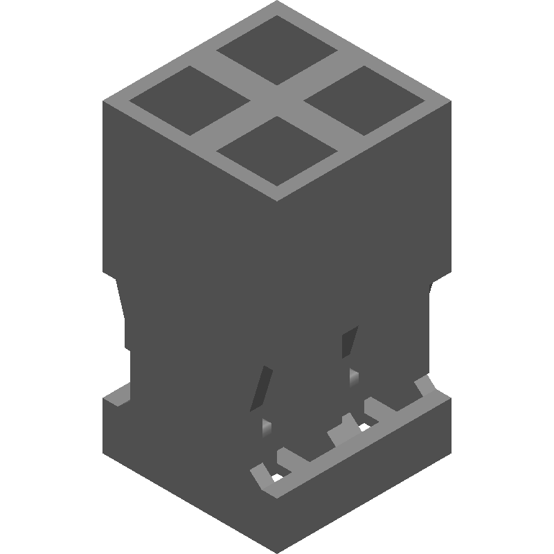 4 Pos 2mm Crimp Wire Housing, Female Socket, 1A, 200V, Straight